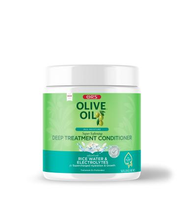 ORS Olive Oil Max Moisture Super Softening Deep Treatment Conditioner Infused with Rice Water & Electrolytes (20.0 oz)