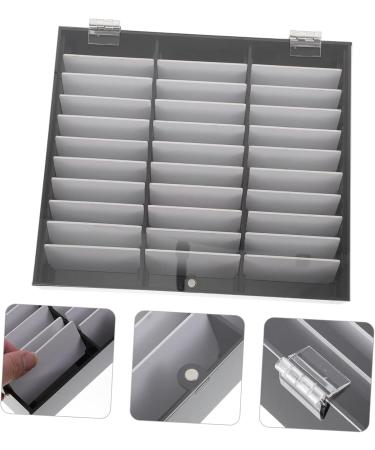 Angoily Box Nail Art Display Box Practice Clear Container Nail Tip Organizer Spray Bottle Tops Replacement Nail Tips Organizer Nail Art Tips Holder Acrylic Dust-proof Nail Frame 23.5X21X4CM Black - Buy Online on GoSupps.com