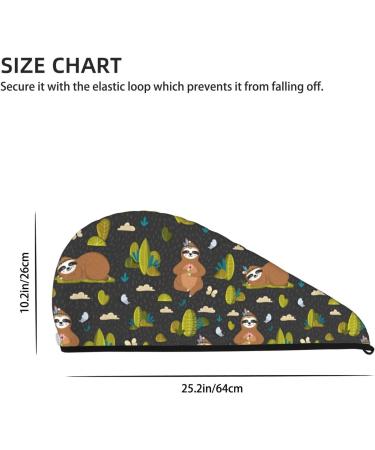 Funny Sloths Microfiber Hair Towel - Soft & Super Absorbent Coral Velvet Wrap for Women | Quick Dry for Long Curly Thick Hair - Buy Online on GoSupps.com