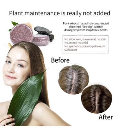  HADAVAKA Hair Darkening Shampoo Bar Grey Reverse Shampoo Bar Grey Hair Darkening Shampoo Man Grey Coverage Bar Shampoo Multiflorum for Hair Repair Black Soap For Men And Woman Grey Hair (1 piece) - Buy Online on GoSupps.com