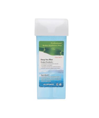 Depilatory Wax Roller Refill Home Salon Hair Removal Roll-On Wax Cartridge for Armpits 3.5 Oz (Sea Blue)