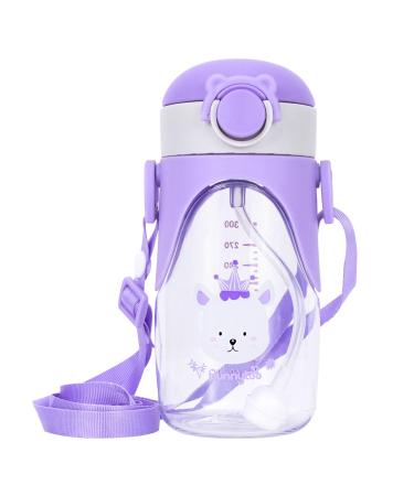 Bunnytoo Sippy Cup for Toddlers with Strap-300 ml Baby Cup Suitable from 8+ Months Learner Cup Night Trainer Cup Independent Drinking Spill-Free Toddler Cup Leak-Proof Silicone Spout BPA-Free-Purple Purple1