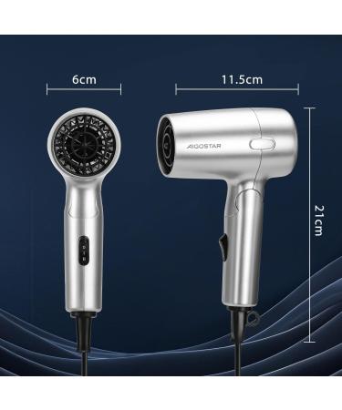 Buy Aigostar Travel Hair Dryer - Foldable Portable 2 Speeds & Safety Protection - Perfect for International Shipping - Buy Online on GoSupps.com