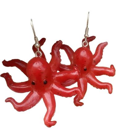 Feyley Eight-Armed Octopus Earrings | Punk Hip-Hop Resin Drop Earrings | Statement Jewelry Gift for Women & Girls - Buy Online on GoSupps.com