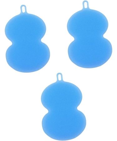 Gleavi 3ST Silicone Washer for Dishwashers - Sky Blue Pot & Pan Cleaner Brush | Durable Sponge Bowl Cleaning Brush (1 Pack) - Buy Online on GoSupps.com