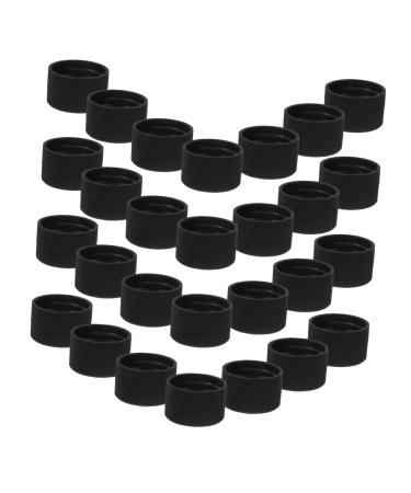 Beavorty 100 Pi ces Bouchon De Bouteille D'aromath rapie Couvercles De Bouteilles Compressibles De Balle en Verre D'huile Essentielle D'huile Portable Black PP