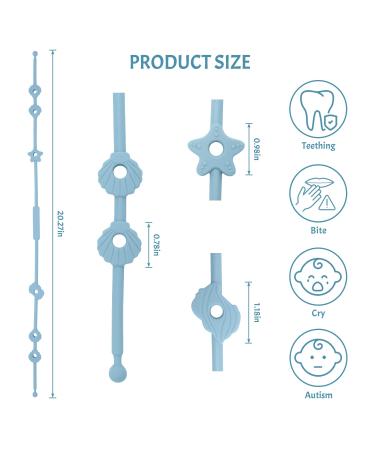 Buy CLdy Baby Toy Pacifier Chain - BPA-Free Silicone Cup Catcher for Strollers - 4-Piece Ocean Blue & Green & Orange & Bean Paste Soother Chains - Buy Online on GoSupps.com