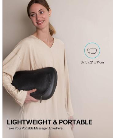 Alljoy Shiatsu Massage Pillows with Heat | 3D Rotating Neck & Back Massager | PU Leather Gift for Men & Women - Buy Online on GoSupps.com