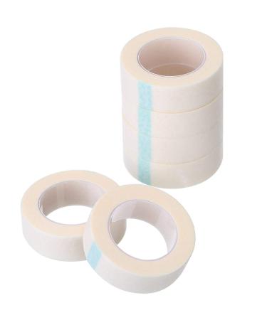 EBOOT 6 Rolls Eyelash Tape White Paper Fabric Eyelash Tape for Eyelash Extension Supply