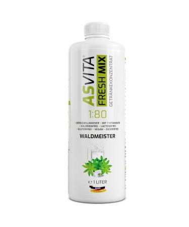 AsVita Sugar-Free Beverage Concentrate Fresh Mix 1:80 - 1L Bottle | 26 Delicious Flavors (Woodruff) - International Shipping Available - Buy Online on GoSupps.com
