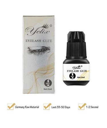 Professional Eyelash Glue - Strong Bonding Adhesive for Individual Extensions | Fast Drying 1-2 Sec 6-7 Weeks Retention (5ml) JS-001 - Ship Internationally - Buy Online on GoSupps.com