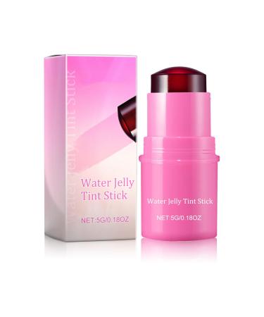 Water Jelly Tint Stick Blush lip gloss stick Milk Cooling Water Jelly Tint Lip Gloss Sheer Lip & Cheek Stain Milk Jelly Tint Jelly Blush Stick Long Lasting Jelly Texture Moisturising (#4 Rose Pink)