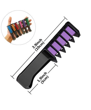 MSDADA Hair Chalk Comb - Temporary Washable Hair Color for Girls Kids with Extensions Clips - Ideal Christmas Birthday Easter Halloween Gift for Girls 6-12 - Buy Online on GoSupps.com