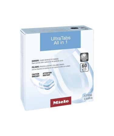 Miele UltraTabs All in 1 Dishwasher Set, 1.5 Kg Salt, 500 ml Rinse Aid, 60 Detergent Tablets