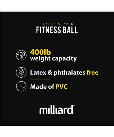 Milliard Peanut Ball Physio Roll for Exercise, Therapy, Labor, Birthing, and Dog Training - Buy Online on GoSupps.com