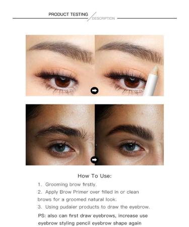 Colorless Waterproof Eyebrow Fixing Pencil with Sharpener - Long Lasting Clear Wax Brow Styling for Makeup - Buy Online on GoSupps.com