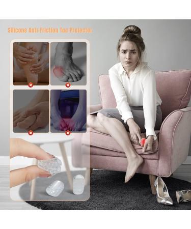 Silicone Toe Protectors - 20PCS Anti-Friction Gel Covers for Blisters & Pain Relief - Buy Online on GoSupps.com