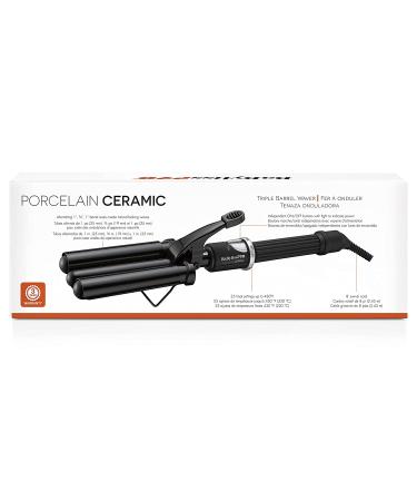 BabylissPRO Porcelain Ceramic Triple Barrel Waver - Salon Quality Waves - Buy Online on GoSupps.com