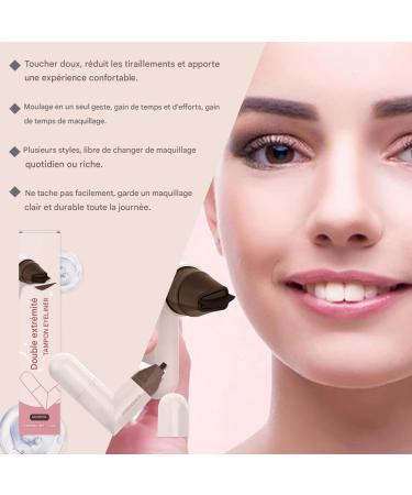  Manolyee Women's Eye Corner Stamp | Dual-Tip Eye Makeup Pen Water-Resistant Creamy Gel Cosmetics Daily Stencil for Commutes Dates Travel - Buy Online on GoSupps.com