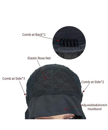 Straight Hair Headband Wigs for Black Women | 14 Inch Real Human Hair 150% Density No Lace Front Natural Color - Buy Online on GoSupps.com