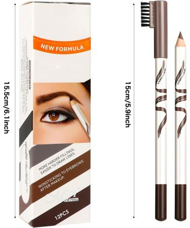 Crayon sourcils en bois double extr mit tanche et r sistant aux taches adapt aux d butants pour sourcils naturels (marron) - Buy Online on GoSupps.com