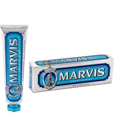 Marvis Whitening Mint & Aquatic Mint Toothpaste 85ml | Healthy Gums & Long-Lasting Freshness | Buy Internationally - Buy Online on GoSupps.com