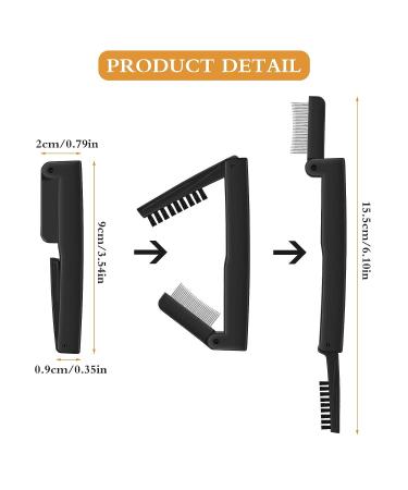 2 Pieces Folding Eyelash Comb Curlers & Brow Brush Set - Makeup Tool for Lash & Brow Grooming - Buy Online on GoSupps.com
