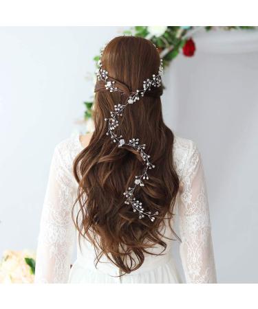 Yean Wedding Hair Vine 100cm Silver - Bridal Headband for Bride & Bridesmaid - Buy Online on GoSupps.com