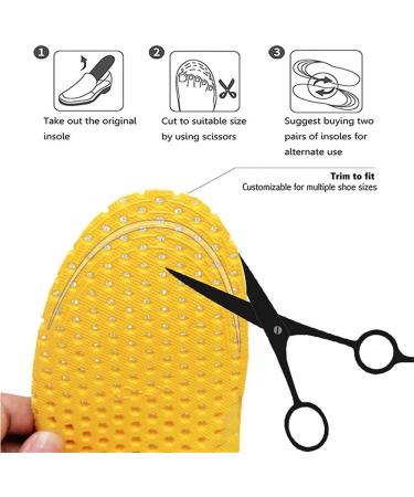 XINIFOOT 6 Pairs Men's Breathable Shoe Insoles for Work Shoes, Sneakers, Boots | US 8-12 - Buy Online on GoSupps.com