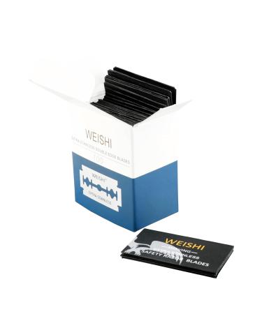 WEISHI Double Edge Safety Razor Blades - 100 Count Extra Stainless - Ideal for Smooth Shaving Worldwide - Buy Online on GoSupps.com