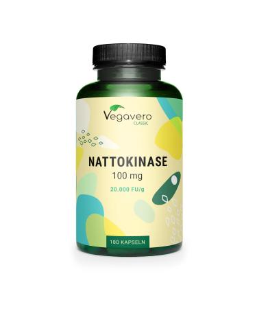 Nattokinase 100mg | Haute Activit Enzymatique : 20.000 FU/g | 6 Mois d Approvisionnement | Sans OGM & Vegan | Test en Laboratoire | Vegavero