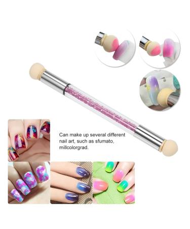 Double Head Ombre Sponge Stick for Nail Art | 4 Replacement Heads & Pigment Brushes | Shop Internationally - Buy Online on GoSupps.com