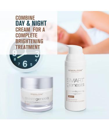 Simon&Tom Smart Genesis Ultimate Brightening & Firming Night Cream Anti-Aging with Fruit Acids Vitamins A C & E Reduces imperfections and dark spots 50ml - Buy Online on GoSupps.com