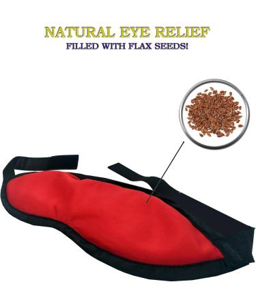 Microwavable Eye Mask Reusable Thermal Eye Compress Pad Hot Cold Treatment Natural Flaxseed Filling Relief from Dry Eyes Migraines Soothes Hangover - Buy Online on GoSupps.com