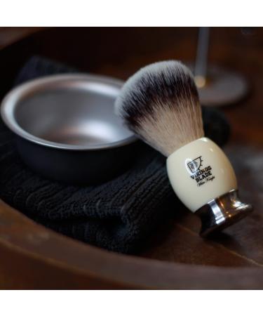Luxury Shaving Brush for Men by VIKINGS BLADE  Ultra Heavy Acrylic & 316L Steel Handle  Super Strong Knot Backbone  Minimal Shedding  Fast Lather  Extremely Smooth & Plush on Skin (White Knight) 2.white Knight - Buy Online on GoSupps.com