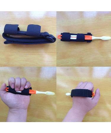 Adaptive Utensil Holder - Easy Grip Spoon Fork Belt for Weak Grip & Hand Tremor - Adjustable Dining Aid for Disabled, Parkinson's, Stroke, Arthritis - Buy Online on GoSupps.com