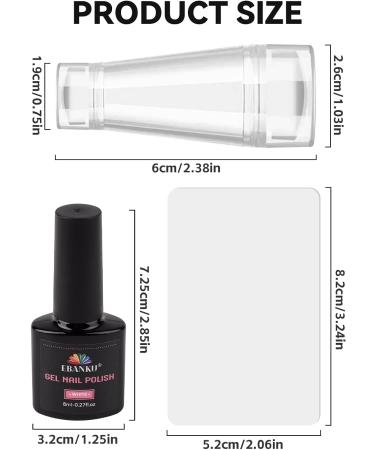 EBANKU Double Sided Nail Stamper Kit with Gel Polish - French Tip Nail Stamping Set for Home DIY Salon - Buy Online on GoSupps.com