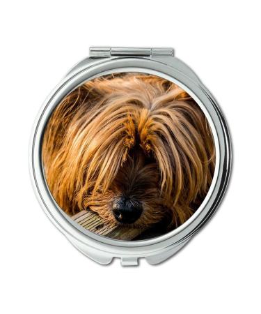 Mirror makeup mirror Yorkshire Terrier Dog Small Dog Pocket Mirror portable mirror