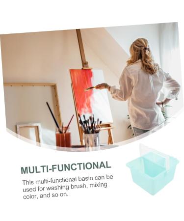 TEHAUX 2pcs Pencil Bucket - Oil Brush Holder & Paint Washer for Artists | 9x10x14.5CM Green - Essential Tool for Oil Painting - Buy Online on GoSupps.com