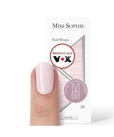 Original Miss Sophie nail foils Ever Nude I 24 Ultra-D nne nail polish strips in single color in Nude I for finger & toenails I sticks to natural and painted acrylic gel & shellac nails ever nude 24