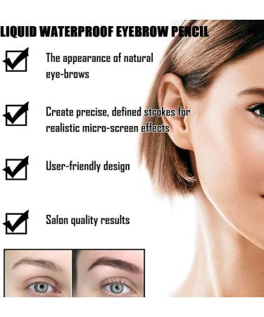 2024 Upgraded Natural Brows Eyebrow Pen 3D Waterproof Microblading Eyebrow Pencil Magic Contouring Pen Long-Lasting 4 Tipped Precise Brow Pen for Natural Makeup (Black) - Buy Online on GoSupps.com