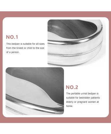 Urine Pan Bed Potty Urine Bottles Chamber Pot with Lid Containers with Lids Care Men and Women Stainless Steel Bedwetting - Buy Online on GoSupps.com