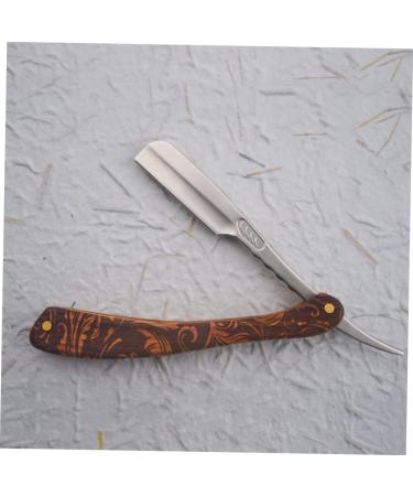 Minkissy 3-in-1 Folding Knife Razor - Stainless Steel Straight Shave Razor & Blade Holder for Men | Old-Fashioned Wood Design | Ideal for Daily Use & Hairdressers - Buy Online on GoSupps.com