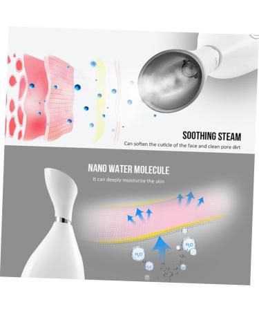 OHPHCALL Portapotty 1pc Beauty Steaming Face Instrument Hot Spray Hydrating Facial Sprayer Nano Cleansing Instrument Household Steaming Face Instrument Cosmetic Face Steamer White - Buy Online on GoSupps.com