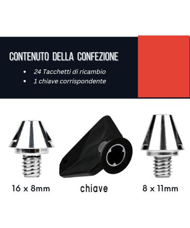 24 Replacement SG Soccer Shoe Tunnels - Fits Nemeziz X Predator | 8mm-11mm Studs & M6 Thread - Buy Online on GoSupps.com