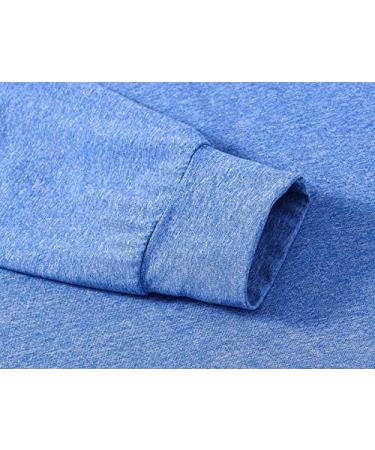 MoFiz Men's Long Sleeve Blue Athletic Polo Golf Shirt - Large - Buy Online on GoSupps.com