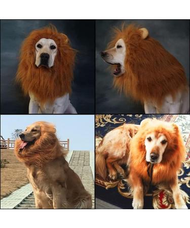 Lion Mane For Dog Realistic Black Lion Mane For Dog Comfortable Fancy Lion Hair Dog Clothes Dress For Halloween Christmas Easter Festival Party Activity Dogs Cosplay Dress Up (Dark Brown M) M Dark Brown - Buy Online on GoSupps.com