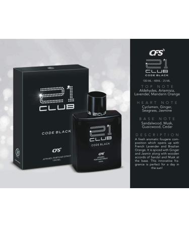 CFS 21 Club Code Black | Eau De Parfum | Long Lasting Unisex | EDP 100ml - Buy Online on GoSupps.com