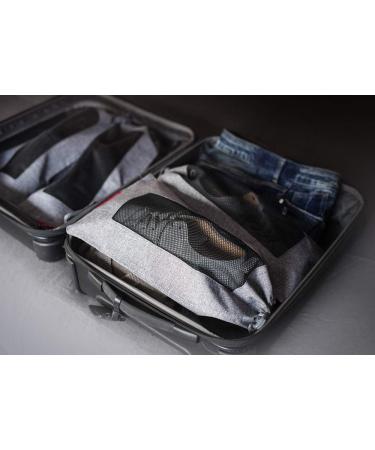 LeanTravel Breathable Mesh Shoe Bags with Drawstring Cord Lock - Set of 6, Grey - Buy Online on GoSupps.com