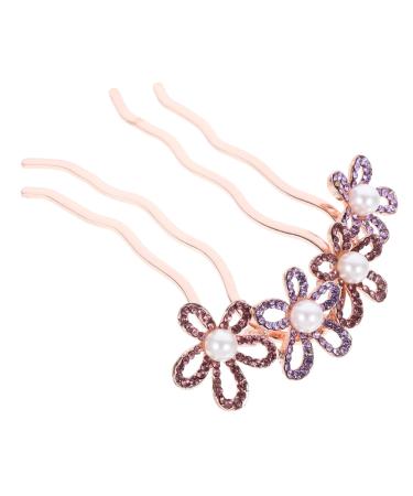 DOITOOL Flower Hair Comb ball head bride hair accessories large bride hair clip comb pearl ponytail Diamond hair clips flower hair accessories spring hair accessories Wedding Hair Comb